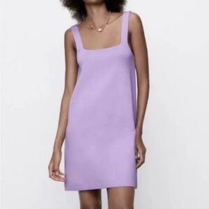 ZARA Lilac Knit Shift Dress